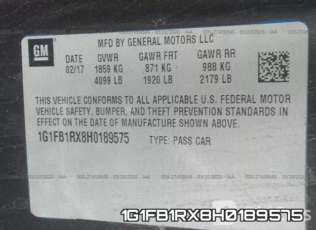 1G1FB1RX8H0189575 фото 10