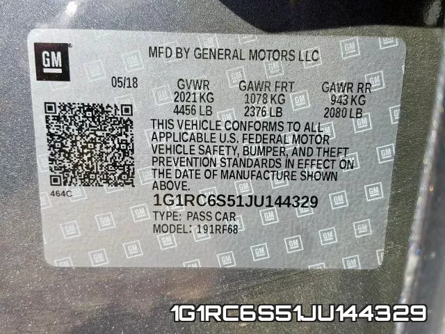 1G1RC6S51JU144329 фото 2