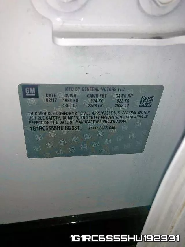 1G1RC6S55HU192331 фото 2