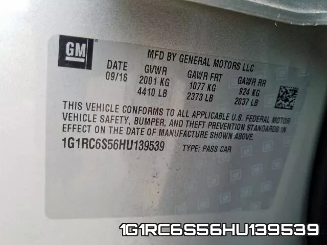 1G1RC6S56HU139539 фото 2