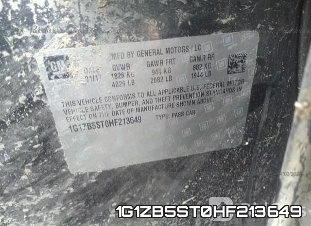 1G1ZB5ST0HF213649 фото 10