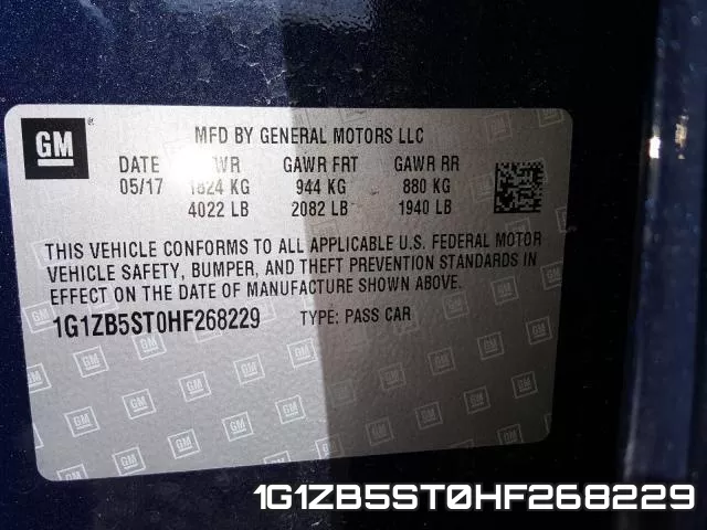 1G1ZB5ST0HF268229 фото 2