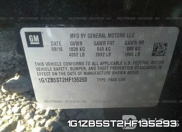 1G1ZB5ST2HF135293 фото 10