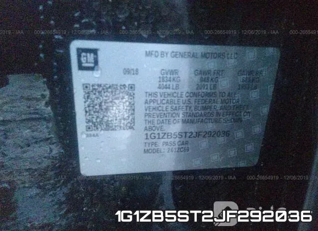 1G1ZB5ST2JF292036 фото 10