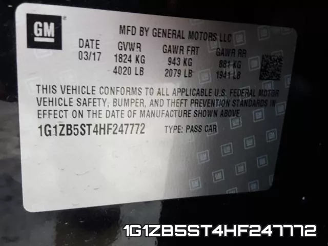1G1ZB5ST4HF247772 фото 2
