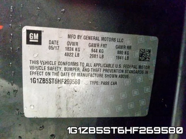 1G1ZB5ST6HF269580 фото 2