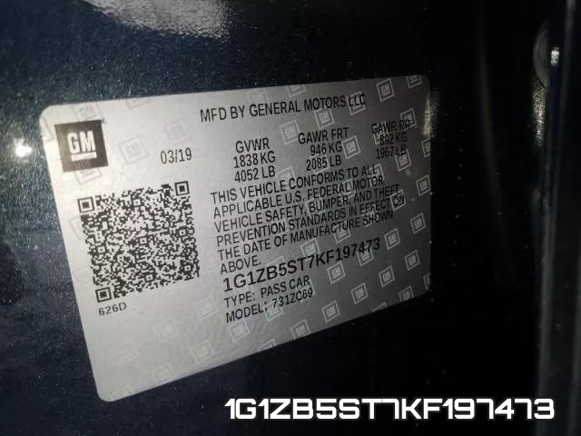 1G1ZB5ST7KF197473 фото 2