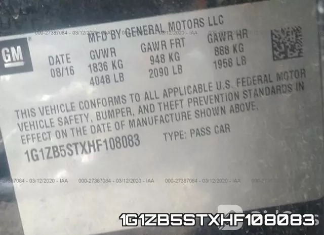1G1ZB5STXHF108083 фото 10