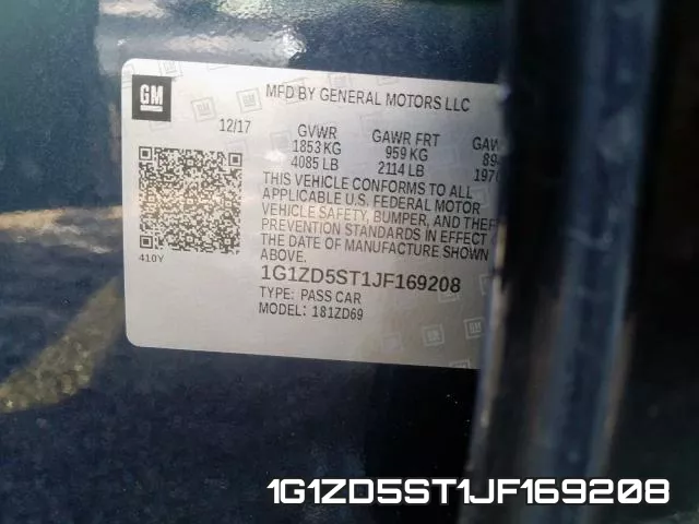 1G1ZD5ST1JF169208 фото 2