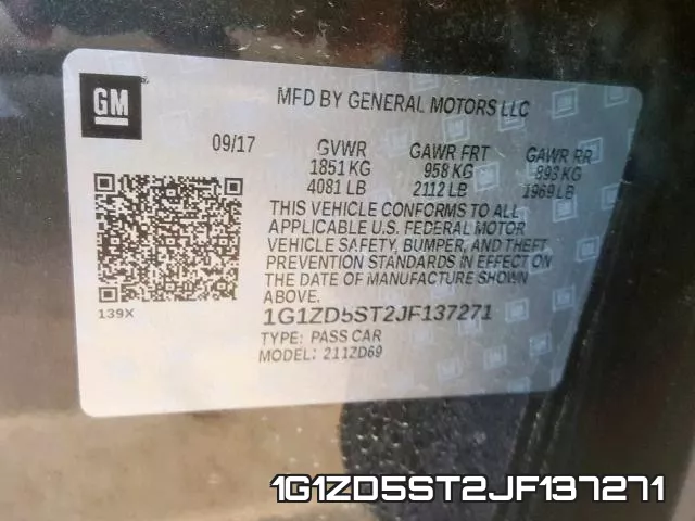 1G1ZD5ST2JF137271 фото 2