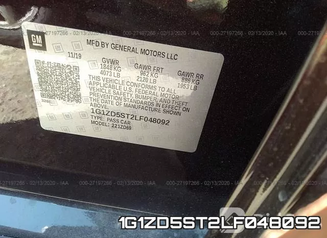 1G1ZD5ST2LF048092 фото 10