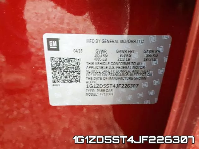 1G1ZD5ST4JF226307 фото 2