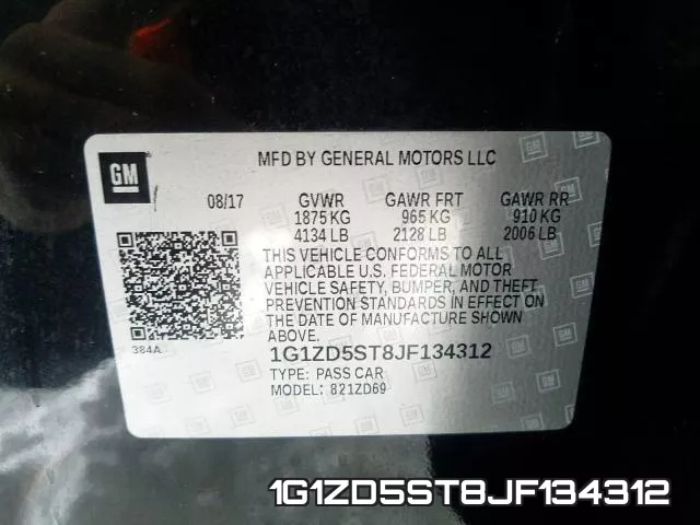 1G1ZD5ST8JF134312 фото 2