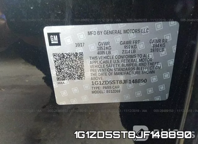 1G1ZD5ST8JF148890 фото 10