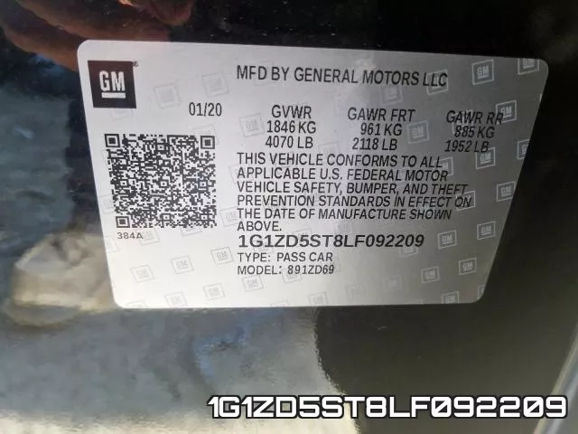 1G1ZD5ST8LF092209 фото 2