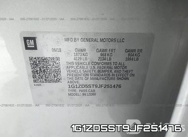1G1ZD5ST9JF251476 фото 10