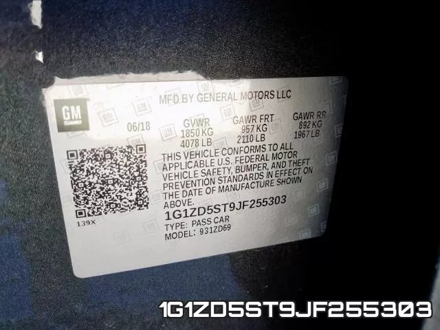 1G1ZD5ST9JF255303 фото 2