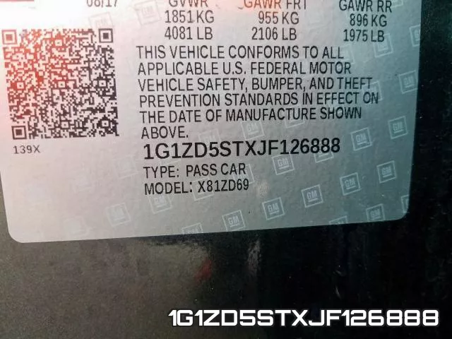 1G1ZD5STXJF126888 фото 2