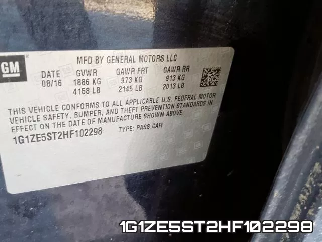1G1ZE5ST2HF102298 фото 2