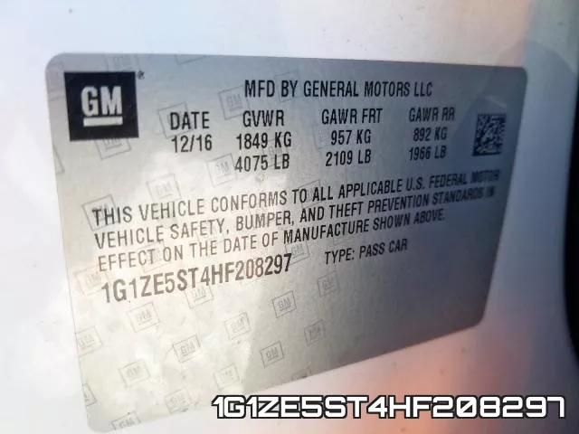 1G1ZE5ST4HF208297 фото 2