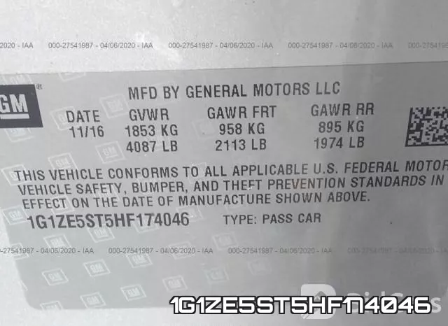 1G1ZE5ST5HF174046 фото 10