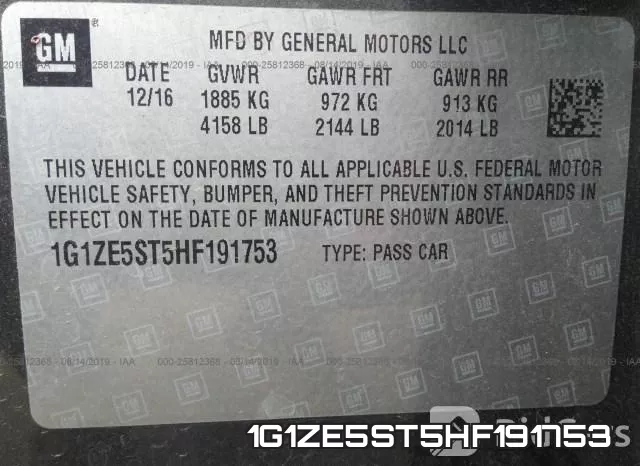 1G1ZE5ST5HF191753 фото 10