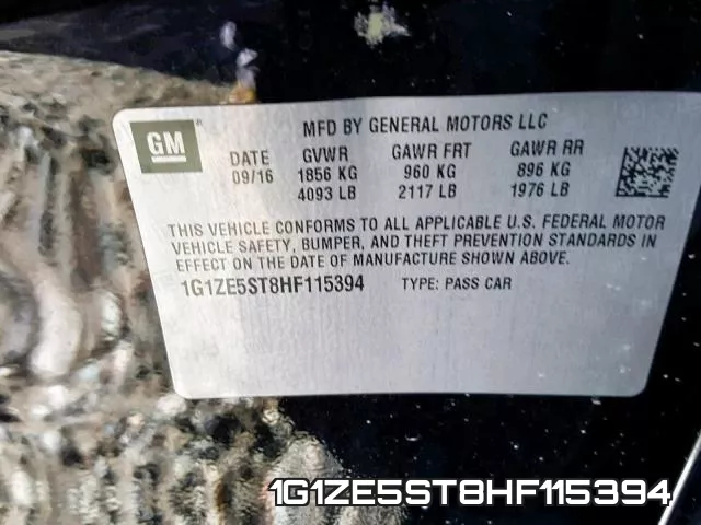 1G1ZE5ST8HF115394 фото 2