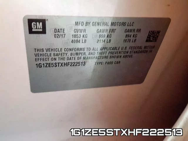 1G1ZE5STXHF222513 фото 2
