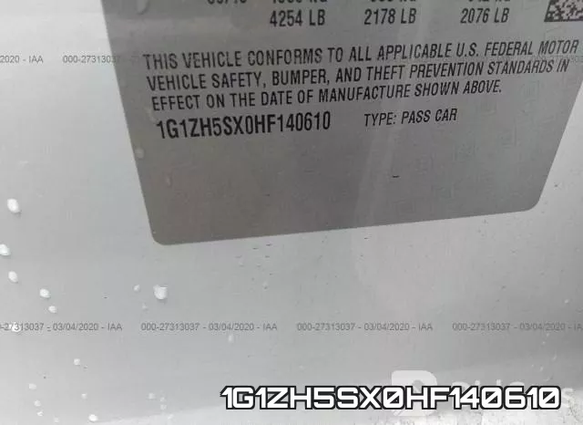 1G1ZH5SX0HF140610 фото 10