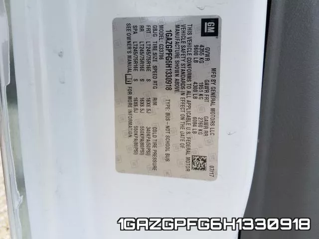 1GAZGPFG6H1330918 фото 2