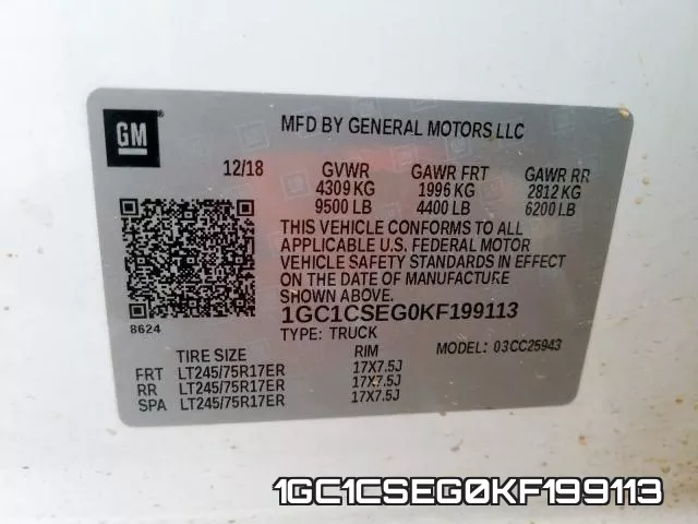1GC1CSEG0KF199113 фото 2