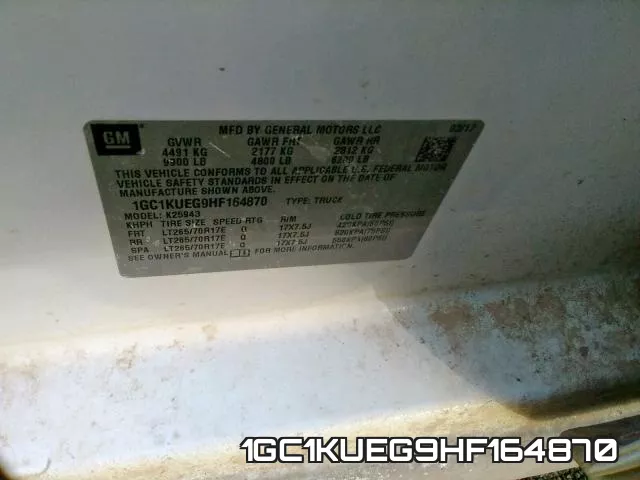 1GC1KUEG9HF164870 фото 2
