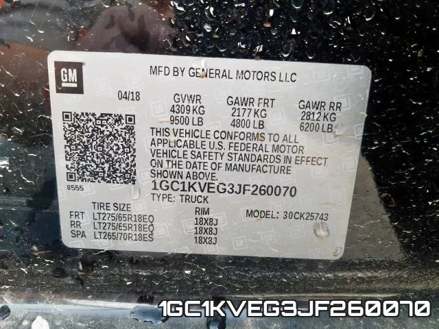 1GC1KVEG3JF260070 фото 2
