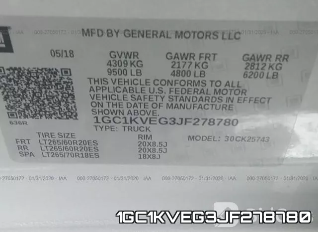 1GC1KVEG3JF278780 фото 10