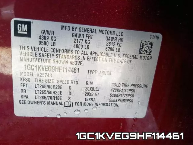 1GC1KVEG9HF114461 фото 2