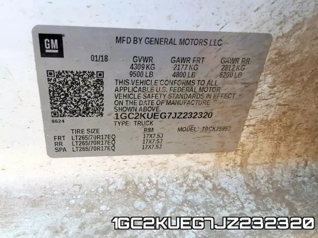 1GC2KUEG7JZ232320 фото 2