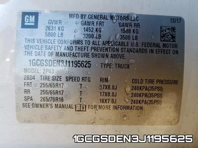 1GCGSDEN3J1195625 фото 2