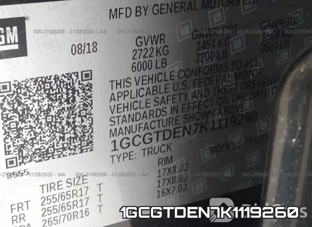 1GCGTDEN7K1119260 фото 10