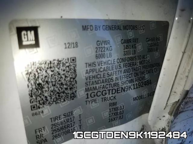 1GCGTDEN9K1192484 фото 2