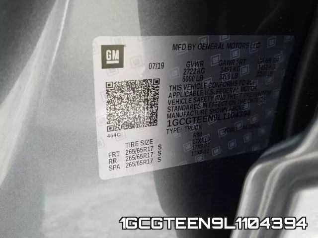 1GCGTEEN9L1104394 фото 2