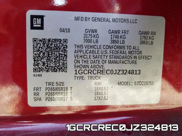 1GCRCREC0JZ324813 фото 2