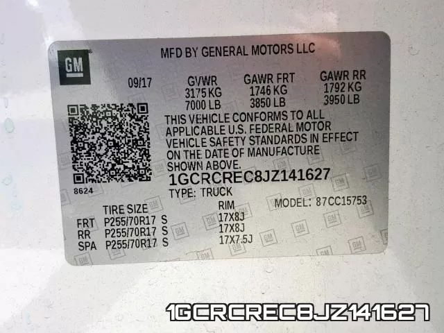 1GCRCREC8JZ141627 фото 2