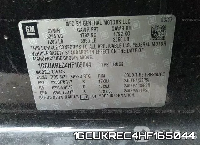 1GCUKREC4HF165044 фото 10