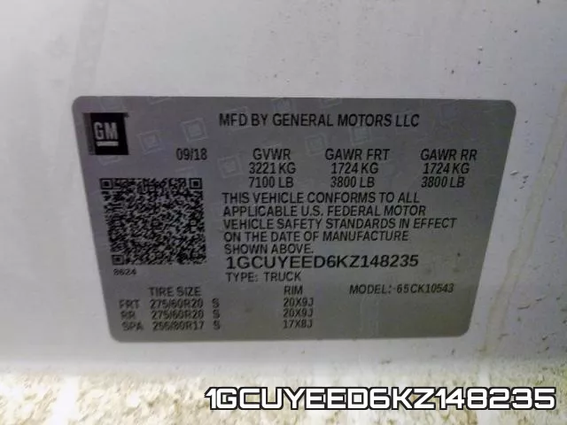 1GCUYEED6KZ148235 фото 2