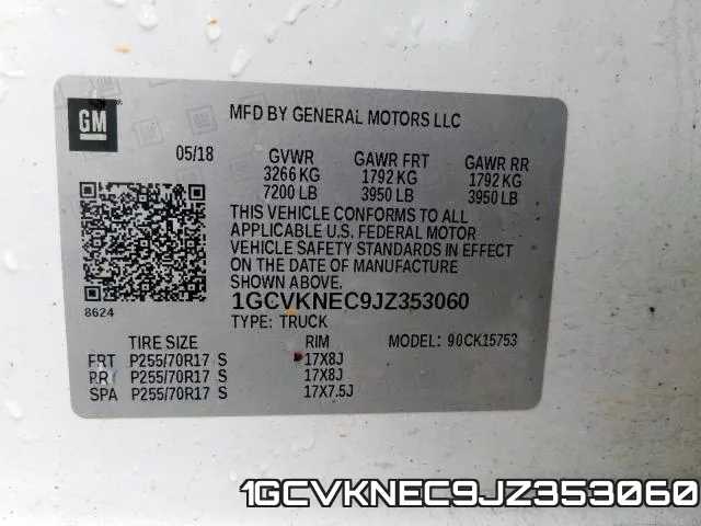 1GCVKNEC9JZ353060 фото 2