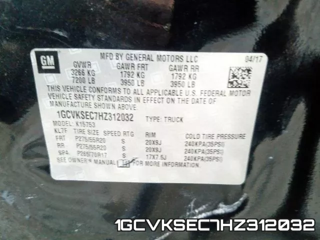 1GCVKSEC7HZ312032 фото 2