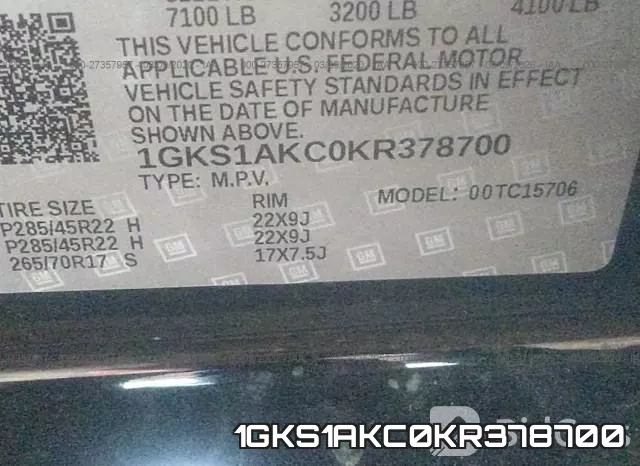 1GKS1AKC0KR378700 фото 10