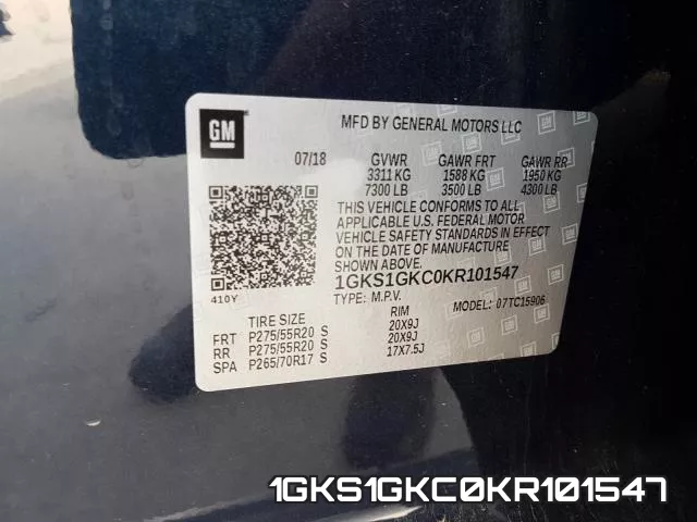 1GKS1GKC0KR101547 фото 2