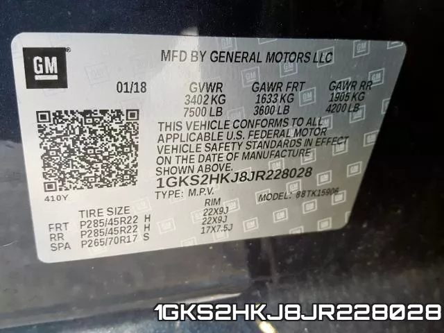 1GKS2HKJ8JR228028 фото 2