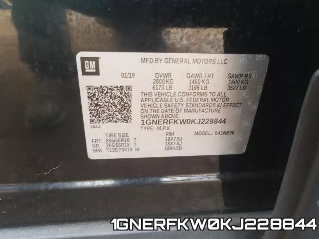 1GNERFKW0KJ228844 фото 2